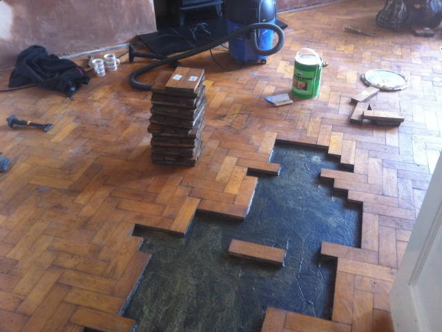 Parquet Flooring Before and After Pictures