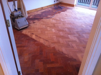 Parquet Block Flooring Sanded and Sealed