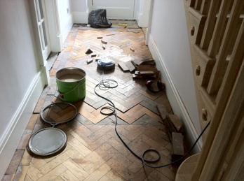 Parquet Floor Repairs Before and After Pictures