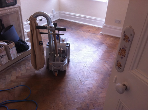 Pine Parquet Wood Block Restored by Woodfloor-Renovations