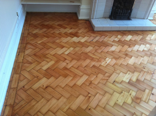 Pine Parquet Sand and Seal by Woodfloor-Renovations