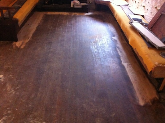 Oak Floor in Pub Before