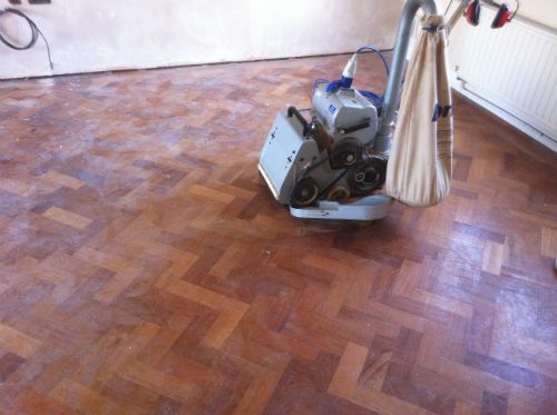Mahogany Parquet Wood Block Floor Restoration Heswall, Wirral.