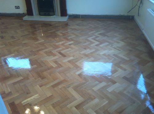 Rustic Oak Parquet Wood Blocks Professionally rEstored in Wrexham by Woodfloor-Renovations