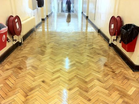 Oak Parquet Flooring Completely Transformed in North Wales by Woodfloor-Renovations