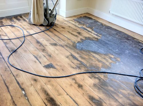 Yellow Pine Floorboards Restored in Cheshire