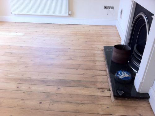 Yellow Pine Floor Boards Sanded Off