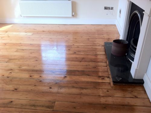 Yellow Pine Floorboards completely Restored in Cheshire by Woodfloor-Renovations