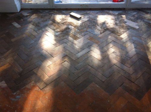 Reclaimed Parquet Block Floor Fitted in Cheshire by Woodfloor-Renovations