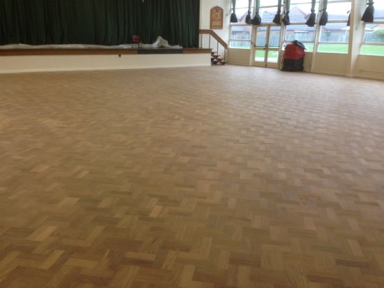 Floor Sanding and Sealing at Ysgol Dewi Sant in Rhyl, North Wales