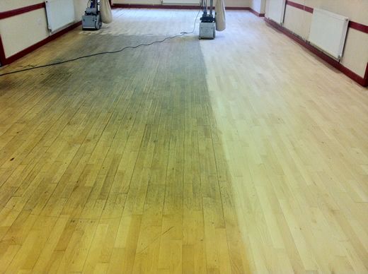 Junckers Beech Hardwood Flooring Sanded and Sealed in North Wales by Woodfloor-Renovations
