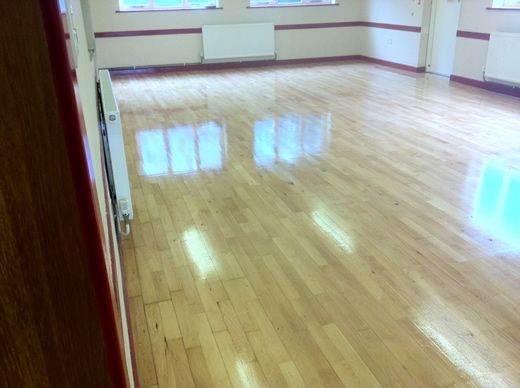 Junckers Beech Hardwood Floor Refinished in North Wales by Woodfloor-Renovations