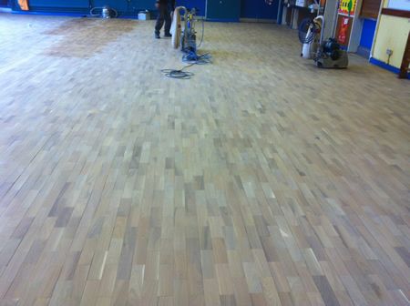 Wood Block Floor Sanding Iroko Parquet Flooring in Solihull by Woodfloor-Renovations