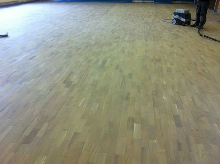 Floor Sanding Iroko Parquet Wood Block in Solihull by Woodfloor-Renovations