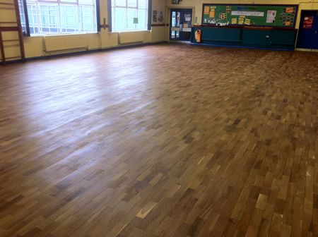 Iroko Parquet Wood Block Floor Restoration