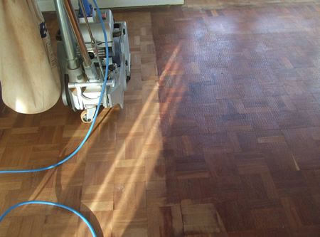 More Floor Sanding of the Mosaic Parquet Flooring