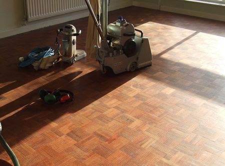 Just about start Sanding the Floor in Shrewsbury