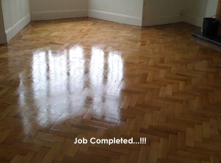 Parquet Floor Repaired, Sanded and Refinished in North Wales