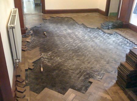 Parquet Wood Block Floor Laying and Repairs in North Wales by Woodfloor-Renovations