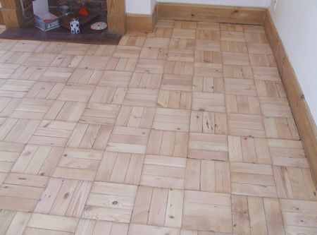 Pine Basket Weave Pattern Parquet Fully Sanded and Prepared