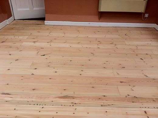 Cheshire Floor Sanding and Sealing Pitch Pine Reclaimed Floorboards