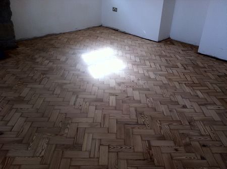 Pitch Pine Parquet Floor Renovation in Conwy North Wales