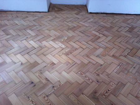 Pitch Pine Parquet Block Floor Renovations in Conwy North Wales