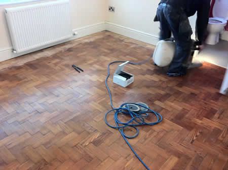 Pitch Pine Wood Block Floors Restored in North Wales by Woodfloor-Renovations