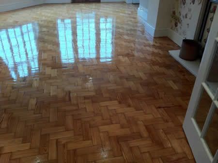 Parquet Wood Block Floor Sanding and Sealing in North Wales by Woodfloor-Renovations