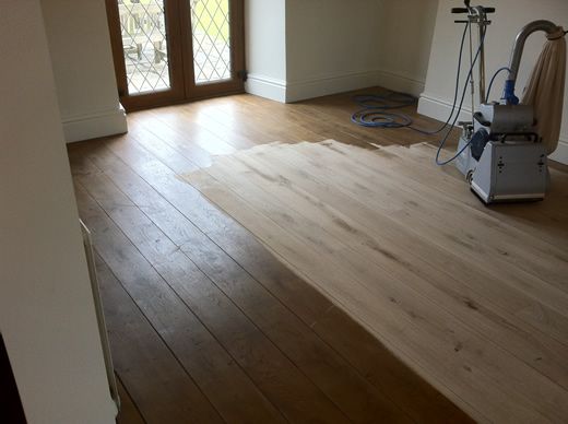 Rustic Oak Hardwood Floor Sanded, Sealed, Restored in North Wales by Woodfloor-Renovations