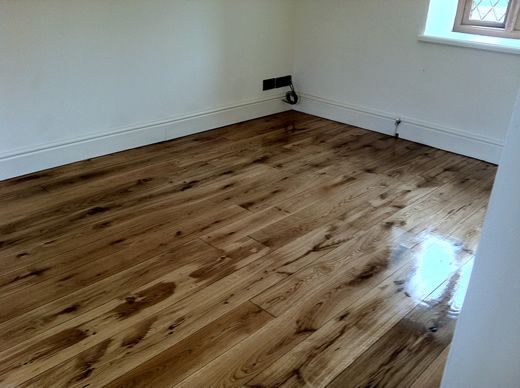 Rustic Oak Wood Floors Sanded and Sealed in North Wales by Woodfloor-Renovations