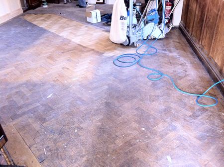 Parquet Wood Floor Restoration at Millbank Pub in Rhyl North Wales