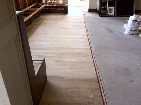 Oak Strip Floor Restoration at Millbank Pub in Rhyl North Wales