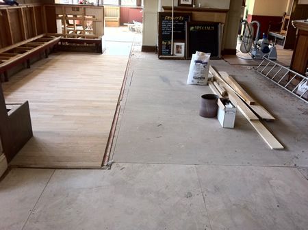 Wood Floor Renovation at the Millbank Pub in Rhyl North Wales