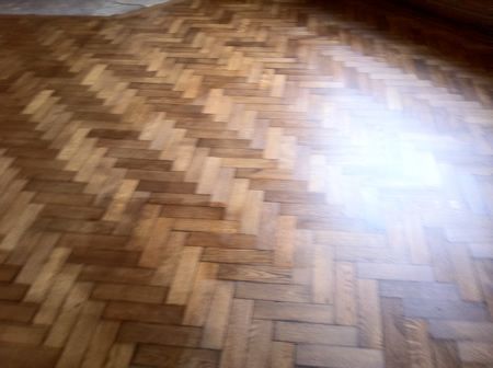 Parquet Oak Wood Floor Restoration at Millbank Pub in Rhyl North Wales