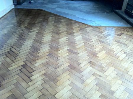Parquet Wood Floor Restoration at Millbank Pub in Rhyl 