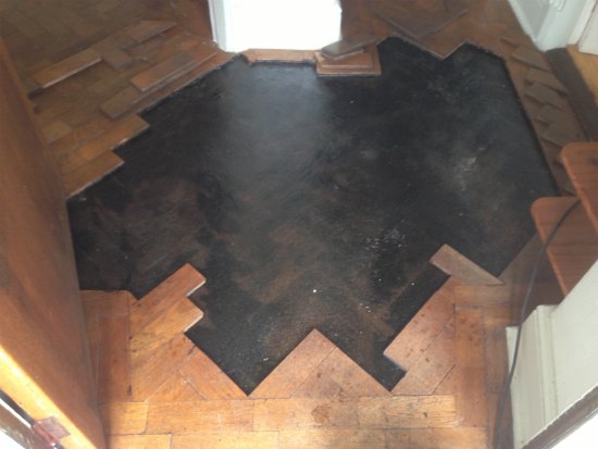 Oak Parquet Block Floor Repaired and Restored in Conwy Valley, North Wales